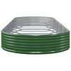 vidaXL Jardinera arriate acero galvanizado verde 450x140x36 cm