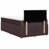 vidaXL Cama box spring con colch&oacute;n tela marr&oacute;n oscuro 120x190 cm