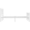 vidaXL Estructura cama sin colchón con estribo metal blanco 120x200 cm