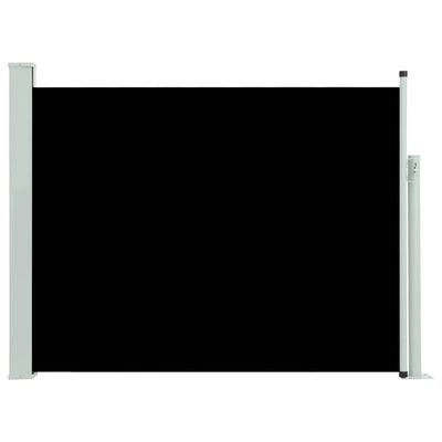 vidaXL Toldo lateral retráctil de jardín negro 140x500 cm