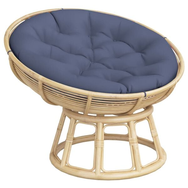 vidaXL Coj&iacute;n redondo de tela Oxford azul marino &Oslash; 100x11 cm