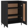 vidaXL Aparador de madera contrachapada negro 69,5x34x90 cm