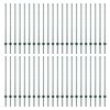 vidaXL Poste de cerca empotrado 44 uds. Verde 160 cm