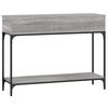 vidaXL Mesa consola madera de ingeniería gris Sonoma 100x30,5x75 cm