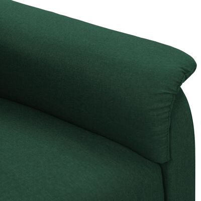 vidaXL Sillón reclinable eléctrico de tela verde oscuro