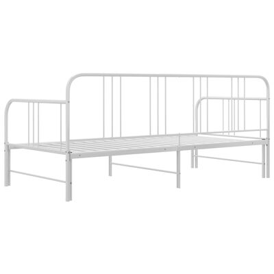 vidaXL Estructura de sofá cama extraíble de metal blanco 90x200 cm