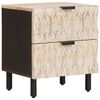 vidaXL Armario de Noche 2 pcs 40 x 33 x 46 cm Madera de mango maciza