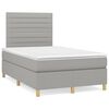 vidaXL Cama box spring con colch&oacute;n tela gris claro 120x190 cm