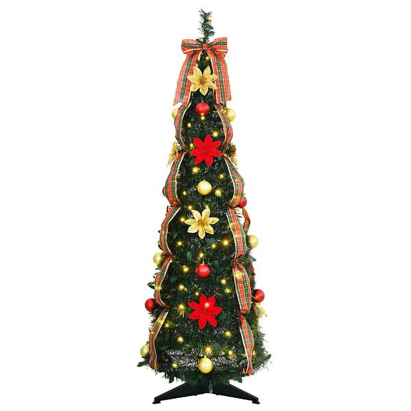 vidaXL Árbol de Navidad artificial con 50 LED Verde 120 cm PVC