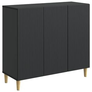 vidaXL Aparador Negro 89 x 34,5 x 80 cm Madera de Ingenier&iacute;a