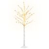 vidaXL Abedul artificial blanco con 96 LEDs blanco c&aacute;lido 180 cm