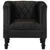 vidaXL Sill&oacute;n de cuero de cabra aut&eacute;ntico negro