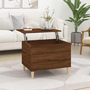 vidaXL Mesa de centro madera contrachapada roble marr&oacute;n 60x44,5x45 cm