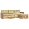 vidaXL Conjunto de sof&aacute;s de exterior 4 uds. y Beige