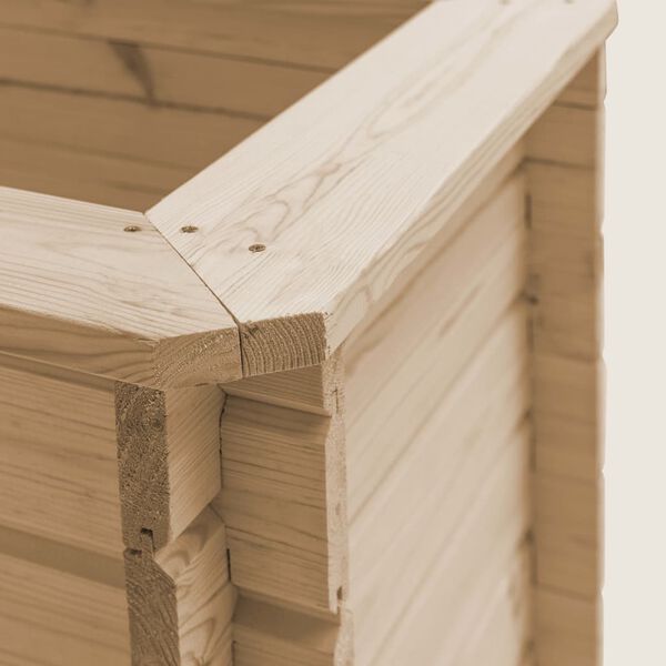 vidaXL Arriate de madera maciza de pino 150x150x80 cm