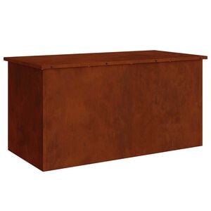 vidaXL Caja de Almacenamiento Exterior Oxidado 100 x 50,5 x 50 cm