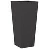 vidaXL Jardineras 2 uds de acero negro 35x35x75 cm