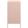 vidaXL Aparador de acero laminado en fr&iacute;o rosa 68x39x73,5 cm