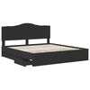 vidaXL Estructura de cama Negro 200 x 200 cm Madera Ingenieril