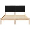 vidaXL Estructura de cama Negro 140 x 200 cm Madera de pino macizo