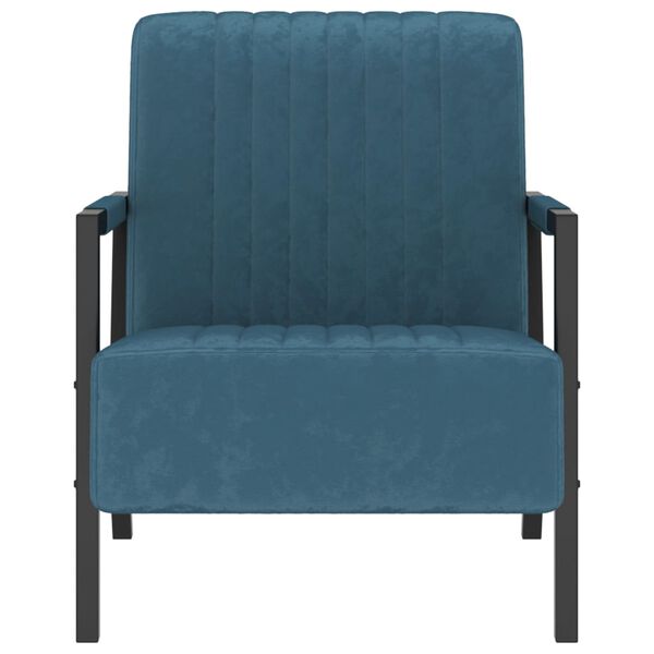 vidaXL Sill&oacute;n de terciopelo azul