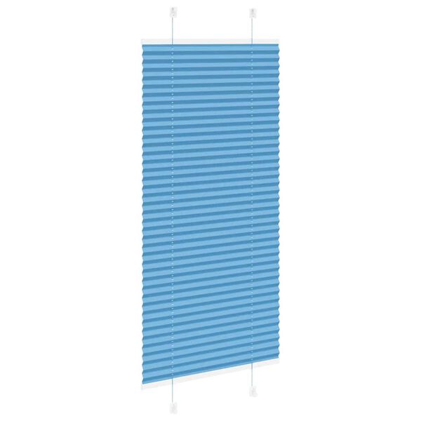 vidaXL Estor Plisado azul 60x100 cm Tela Ancho 59,4 cm Poli&eacute;ster