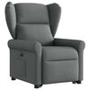 vidaXL Sill&oacute;n el&eacute;ctrico reclinable elevable de tela gris oscuro