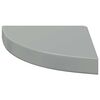 vidaXL Estante flotante de pared 2 uds MDF gris brillo 25x25x3,8 cm