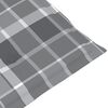 vidaXL Sillas de jard&iacute;n 4 uds madera maciza teca cojines cuadros gris
