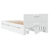 vidaXL Estructura cama con cabecero madera ingeniería blanca 75x190 cm