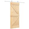 vidaXL Puerta Corredera Natural y Blanco 80 x 210 cm