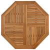 vidaXL Tablero de mesa octogonal de madera maciza de teca 90x90x2,5 cm