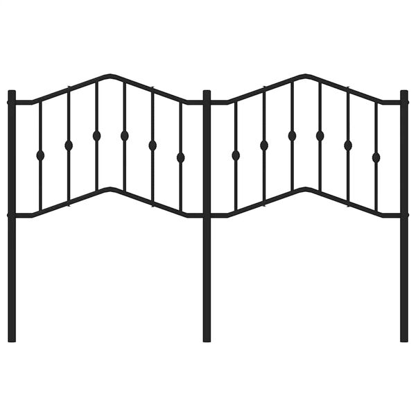 vidaXL Cabecero de repuesto de metal negro 135 cm