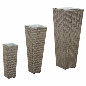 vidaXL Conjunto de Jard&iacute;n 3 uds. 30 x 30 x 80 cm Metal