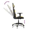 vidaXL Silla gaming cuero sint&eacute;tico negro y dorado