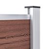 vidaXL Valla de jard&iacute;n de WPC marr&oacute;n 353x106 cm