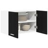 vidaXL Mueble colgante con puerta 2 pcs Roble Negro y 60 x 31 x 40 cm