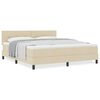 vidaXL Cama box spring con colch&oacute;n con colch&oacute;n Crema 180 x 200 cm tela