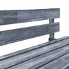 vidaXL Sofá de jardín de palets con cojines grises madera de pino