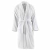 vidaXL Albornoz de rizo unisex 100% algod&oacute;n blanco talla L