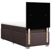 vidaXL Cama box spring con colch&oacute;n tela marr&oacute;n oscuro 90x200 cm