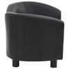 vidaXL Sofá para perros cuero sintético negro 67x41x39 cm