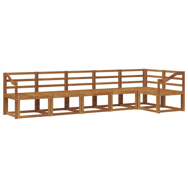 vidaXL Conjunto de sof&aacute;s de exterior 6 pcs Natural