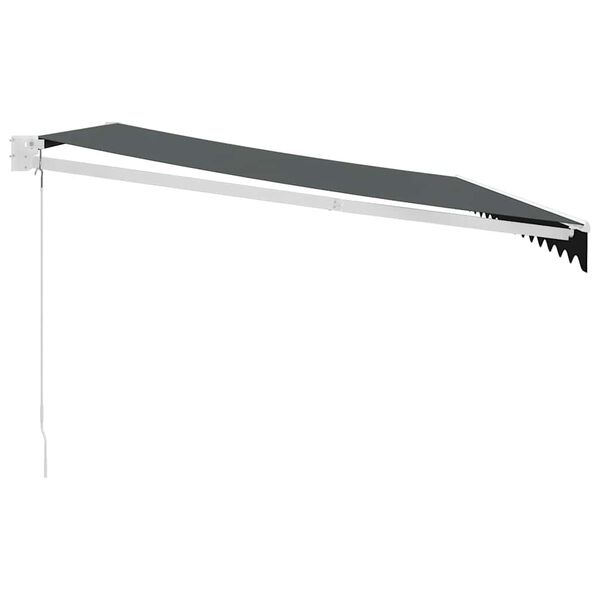 vidaXL Toldo retr&aacute;ctil aluminio y tela gris antracita 4,5x3 m