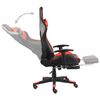 vidaXL Silla gaming giratoria con reposapi&eacute;s PVC rojo
