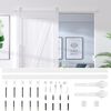 vidaXL Kit herrajes para puertas correderas de 200 cm de acero blanco