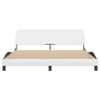 vidaXL Estructura de cama Dover cuero sint&eacute;tico blanco 180x200cm