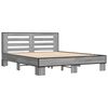 vidaXL Estructura cama madera ingenier&iacute;a metal gris Sonoma 150x200 cm