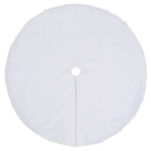 vidaXL Falda para &aacute;rbol de Navidad blanca de 90 cm de piel sint&eacute;tica