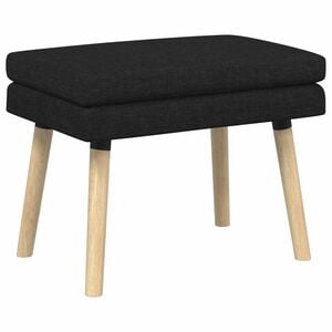 vidaXL Banco de Doble Capa Negro 60 x 40 x 46 cm Tela